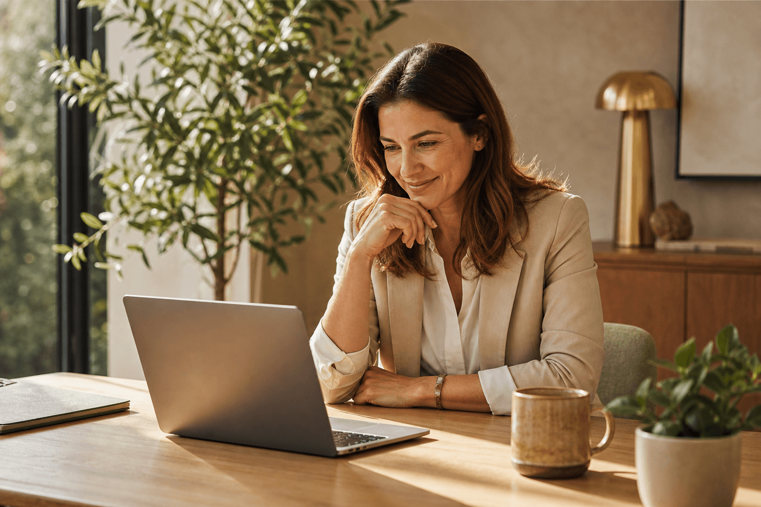 An operator reviewing a smart reward recommendation on a laptop