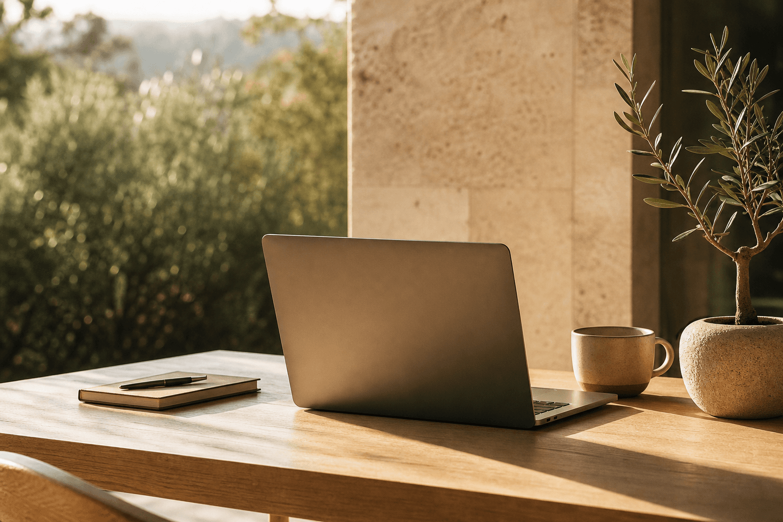 A calm, organized workspace with everything in one place