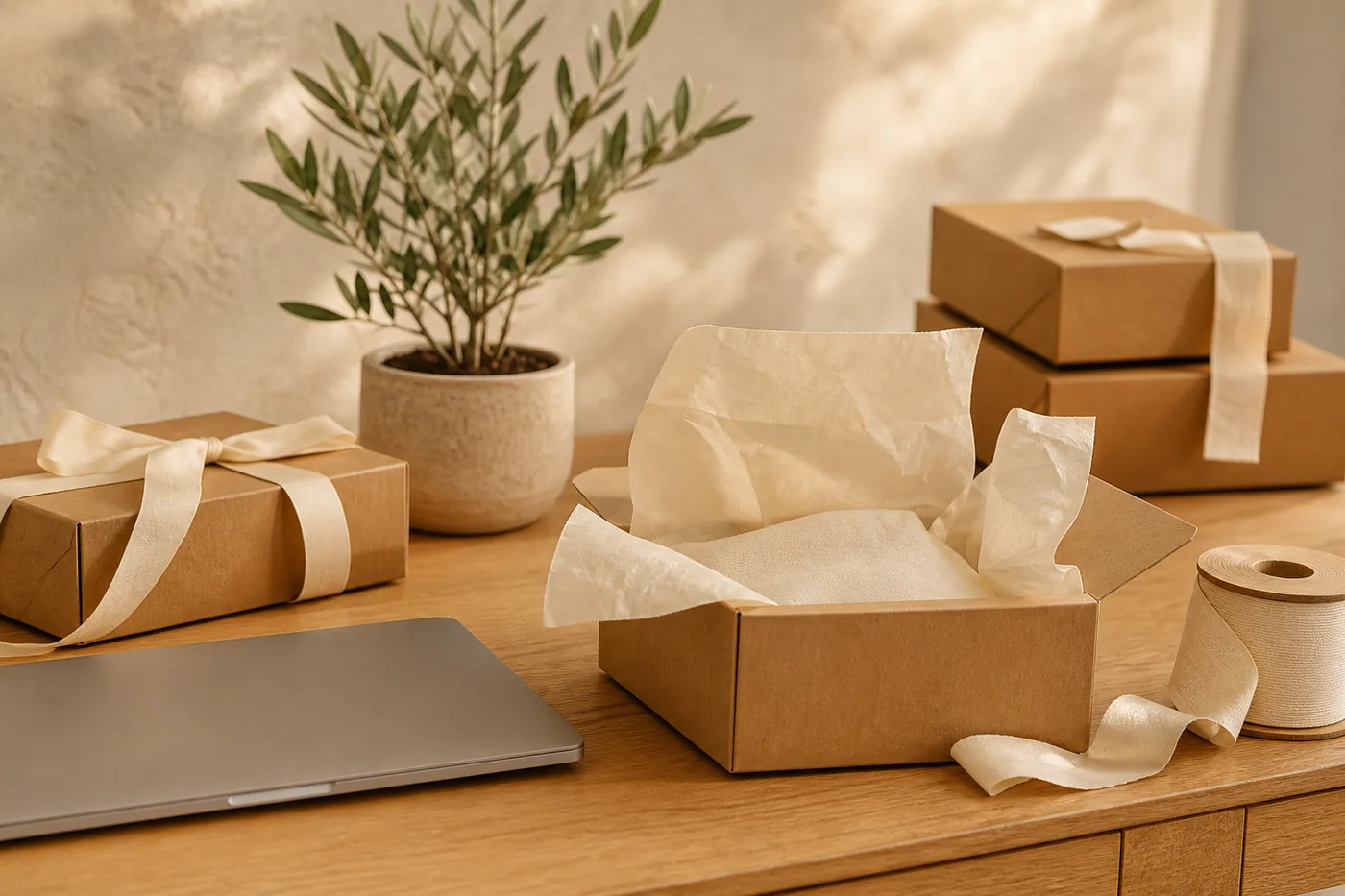 A calm, premium workspace representing Ora for Ecommerce