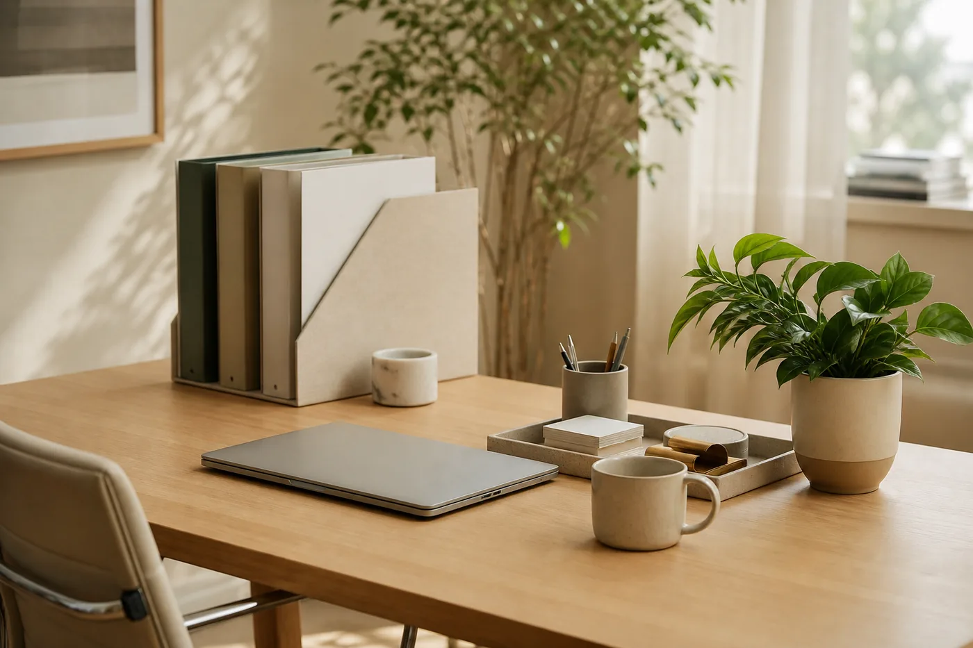 A calm, premium workspace representing Ora for Operations teams