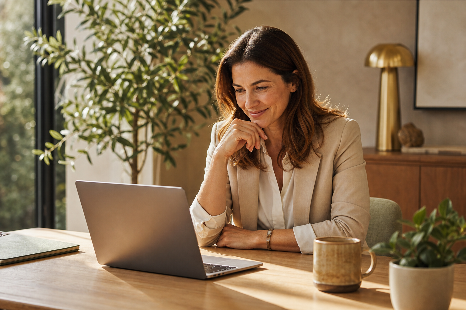 An operator reviewing a smart reward recommendation on a laptop